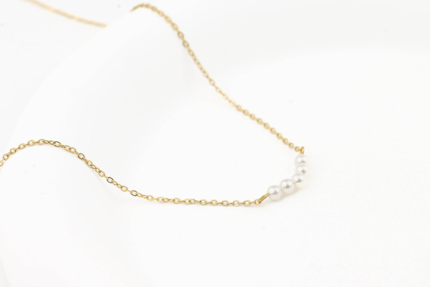 Gold Pearl Chain Necklaces - Waterproof Assorted Peal Chains