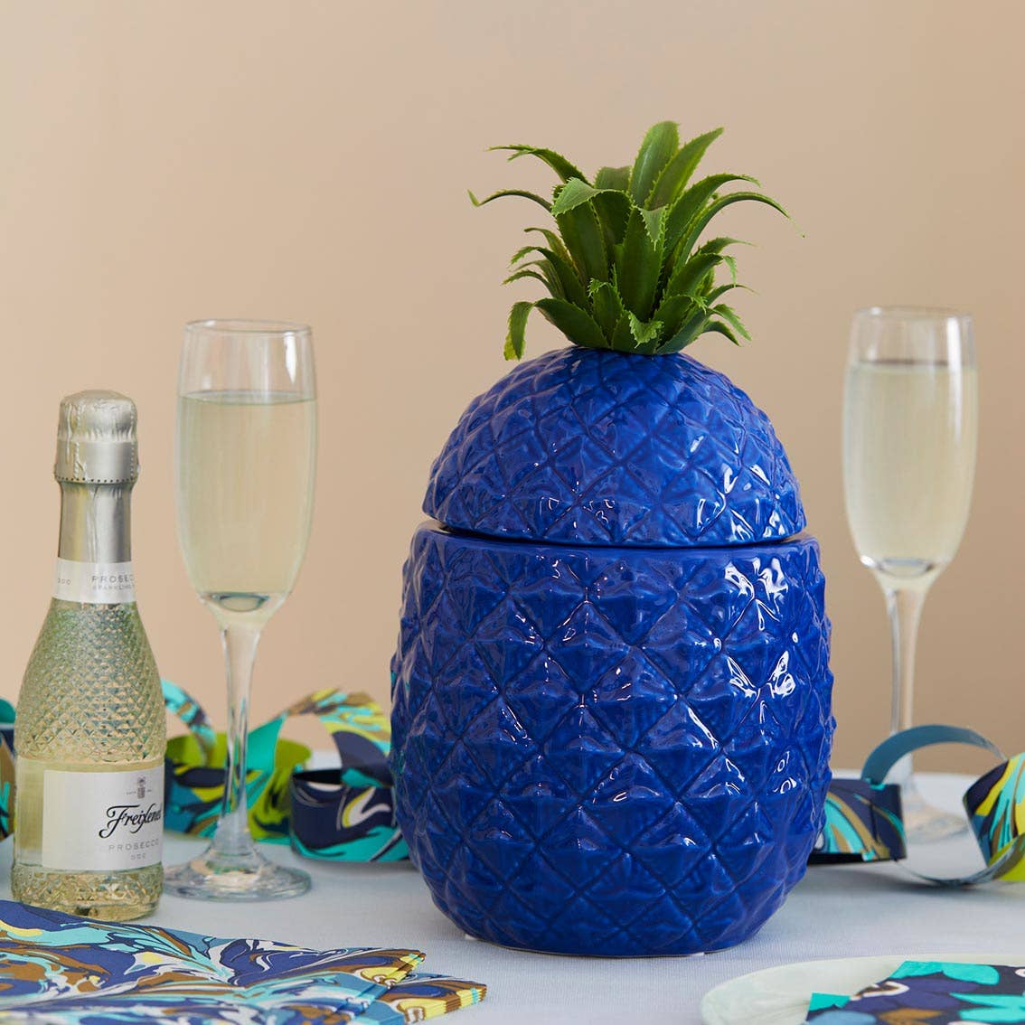 Blue Pineapple Ice Bucket