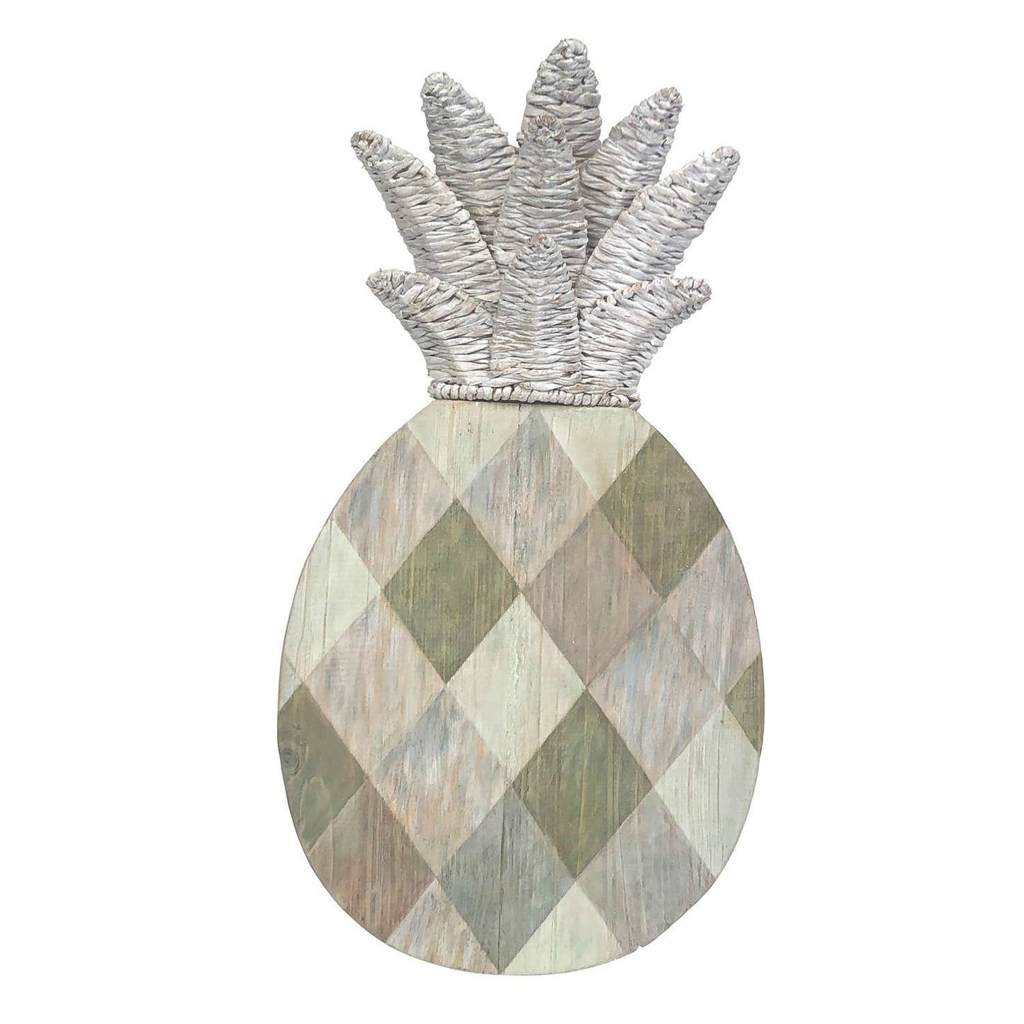 Woven Leaf Pineapple Wall Plaque
