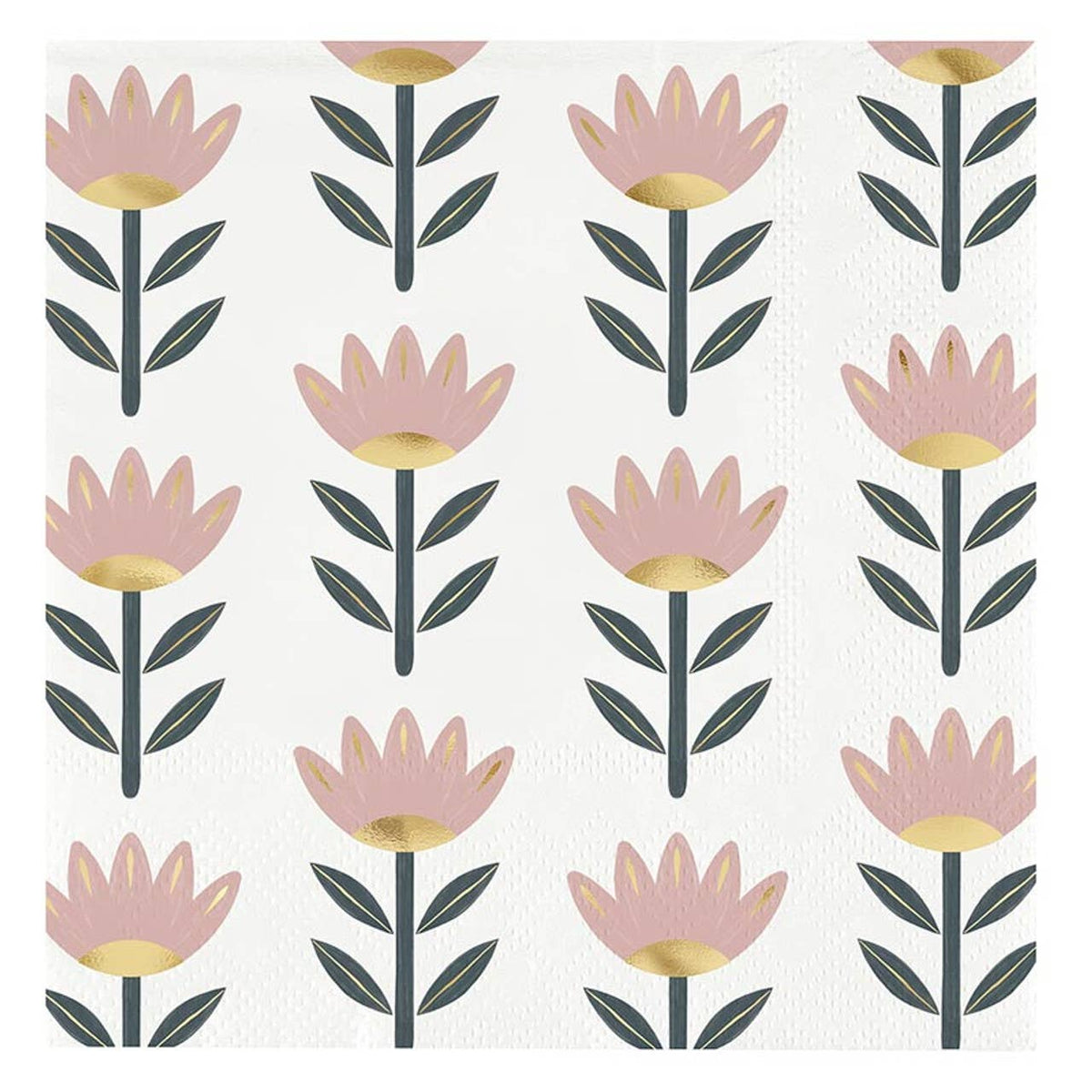 Ceramic Napkin Tray + Napkins - Flowers