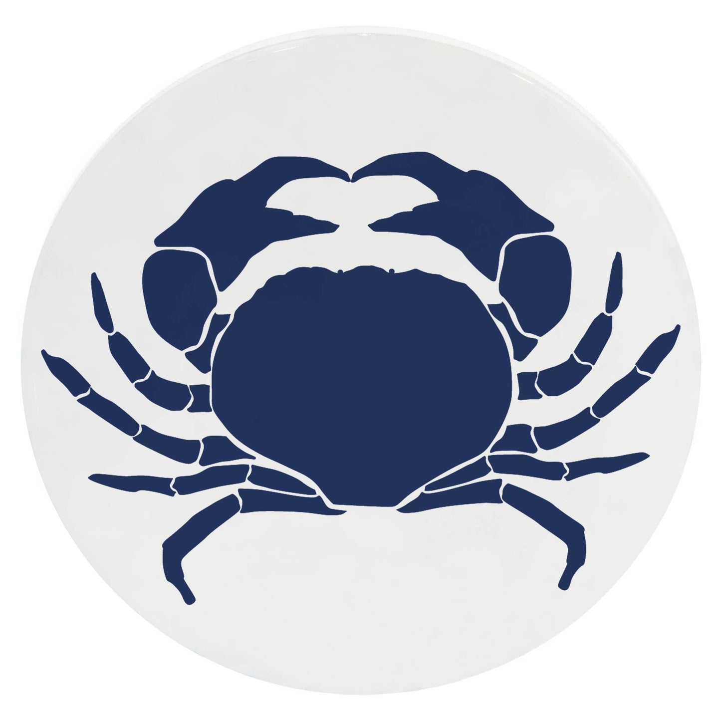 Navy Crabs 4" Round Ceramic Coasters