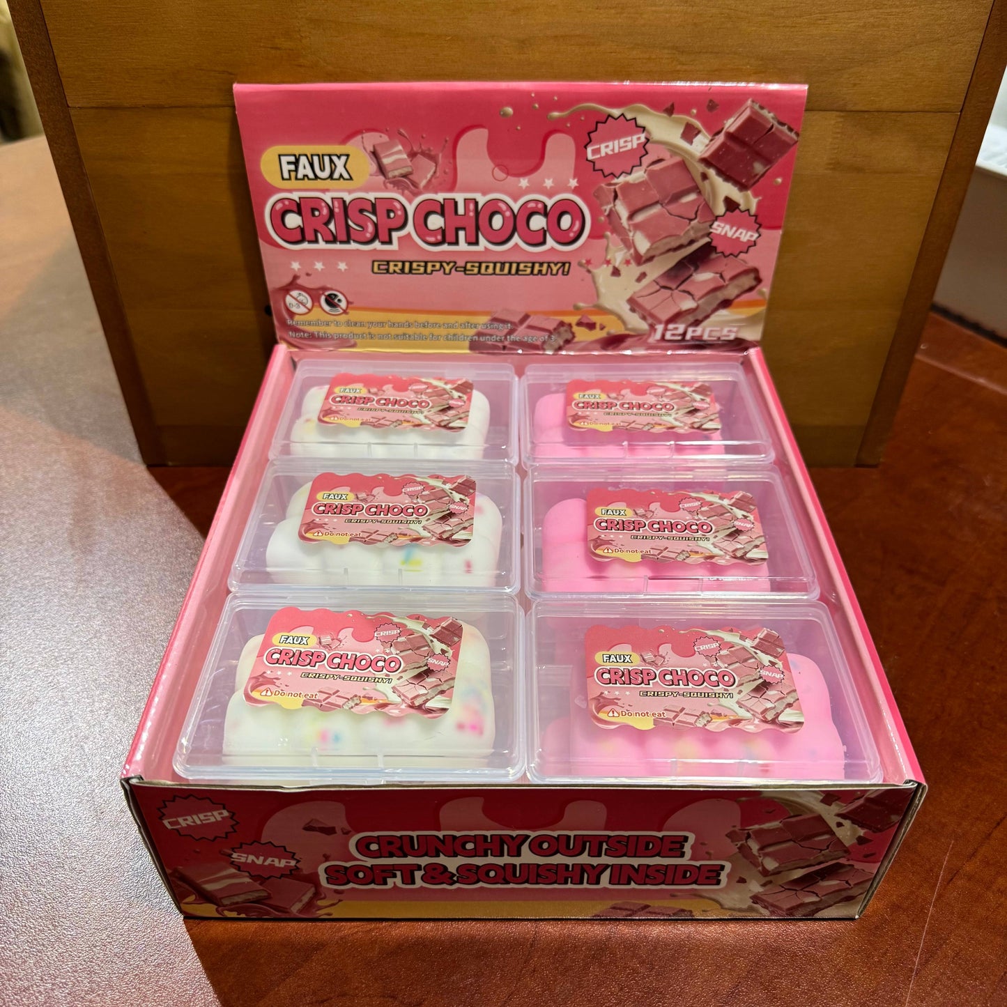 Crispy Crackling Pink and White Chocolate Toy