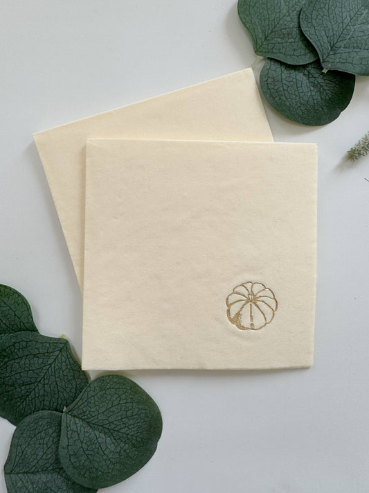Cream Pumpkin - Fall Thanksgiving Cocktail Napkins