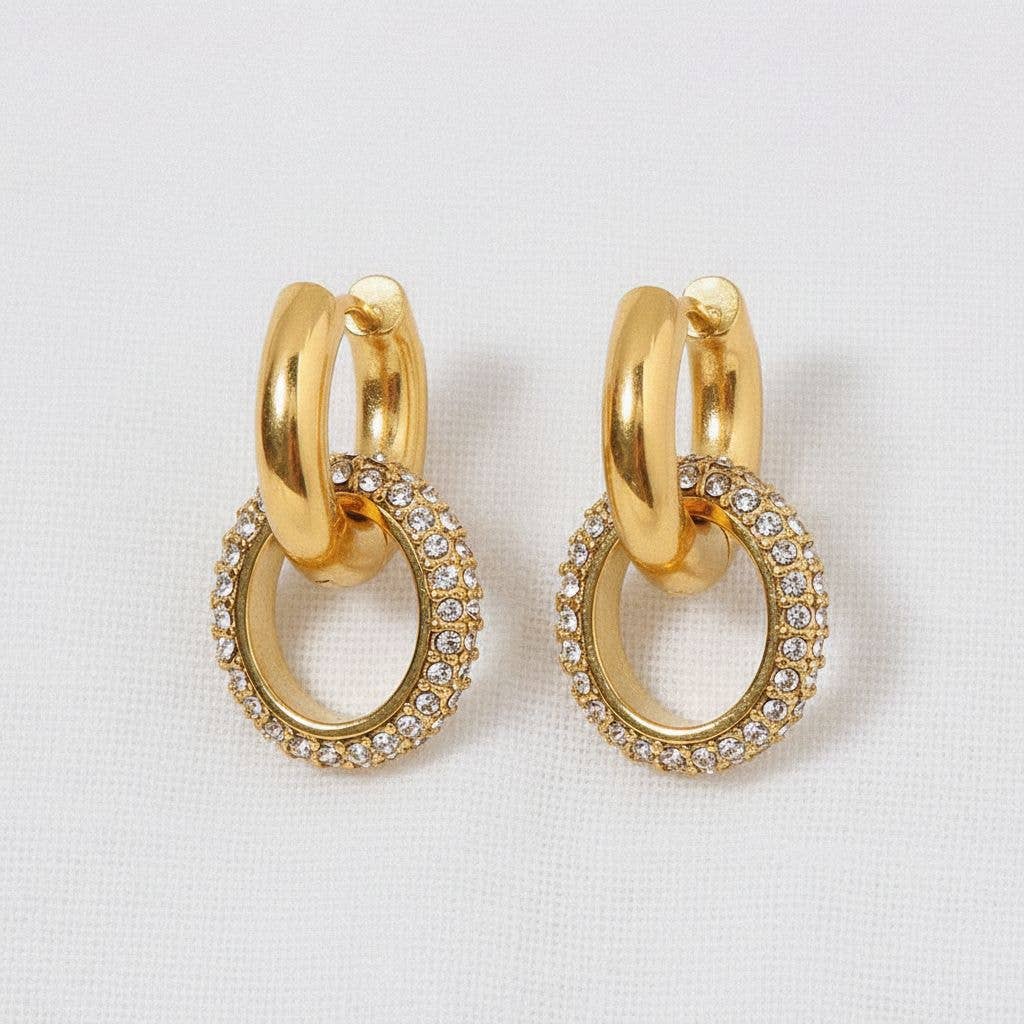CZ Huggie Earrings