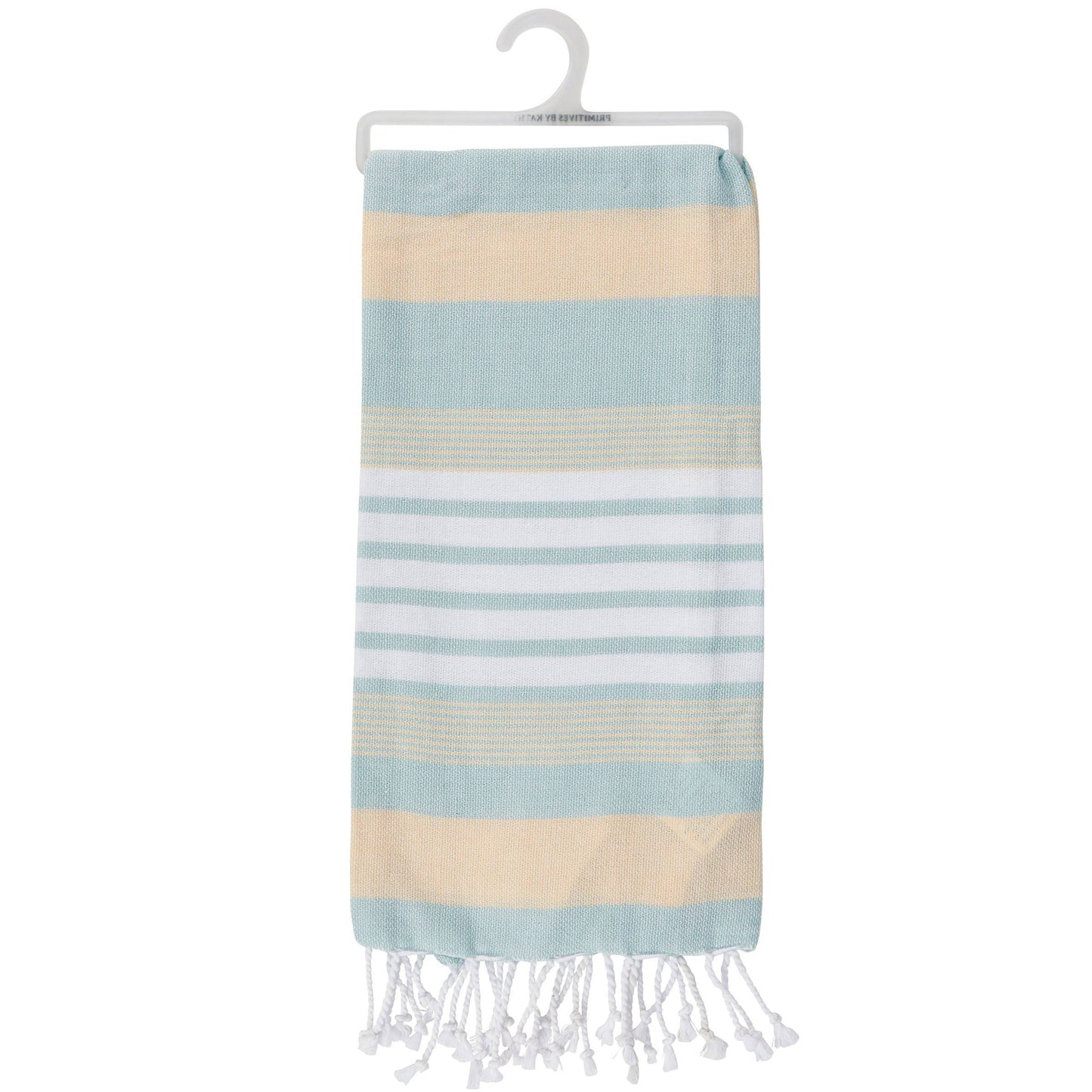 Beach Is My Happy Place Striped Kitchen Towel