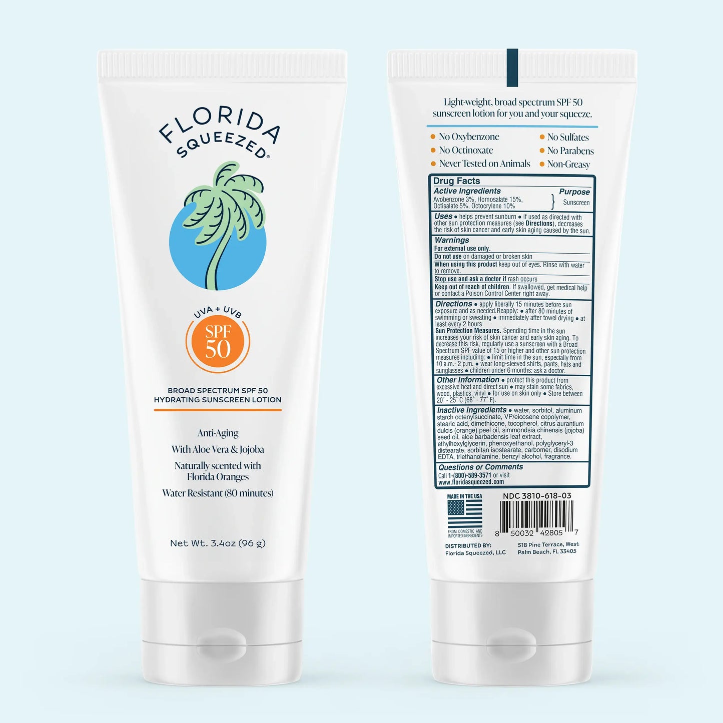 SPF 50 Lotion by Florida Squeezed®
