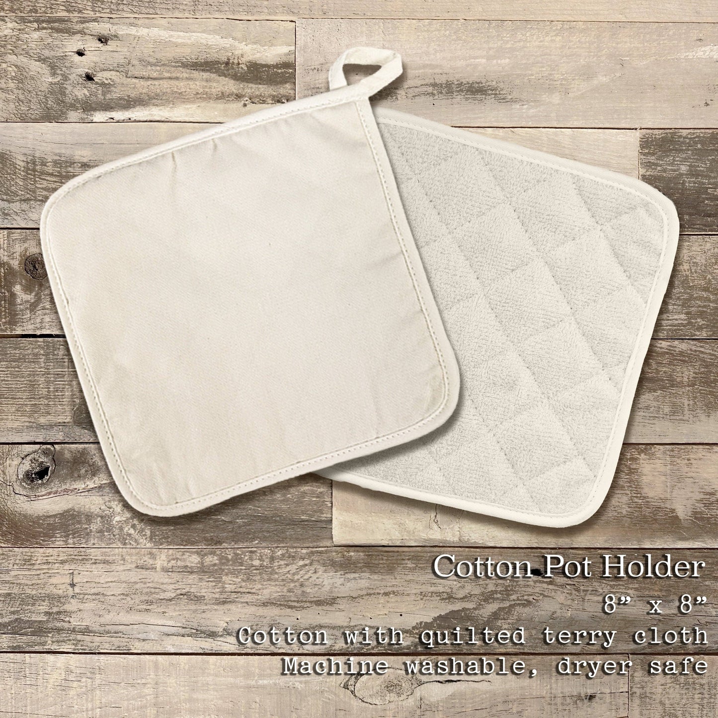 Watercolor Hydrangea Vase - Cotton Pot Holder