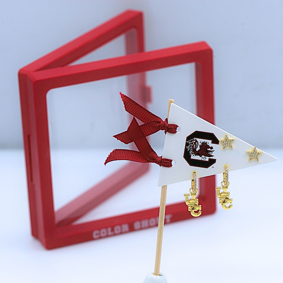 E203 - University of South Carolina Pennant Pair Earring Set