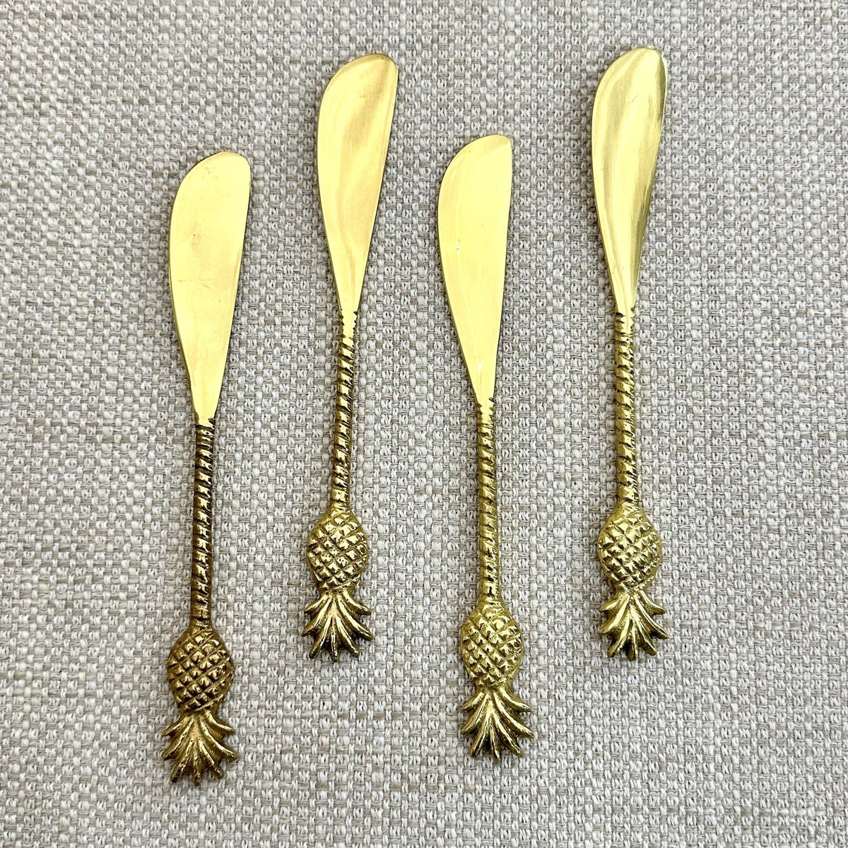 Golden Pineapple Spreaders Set of 4