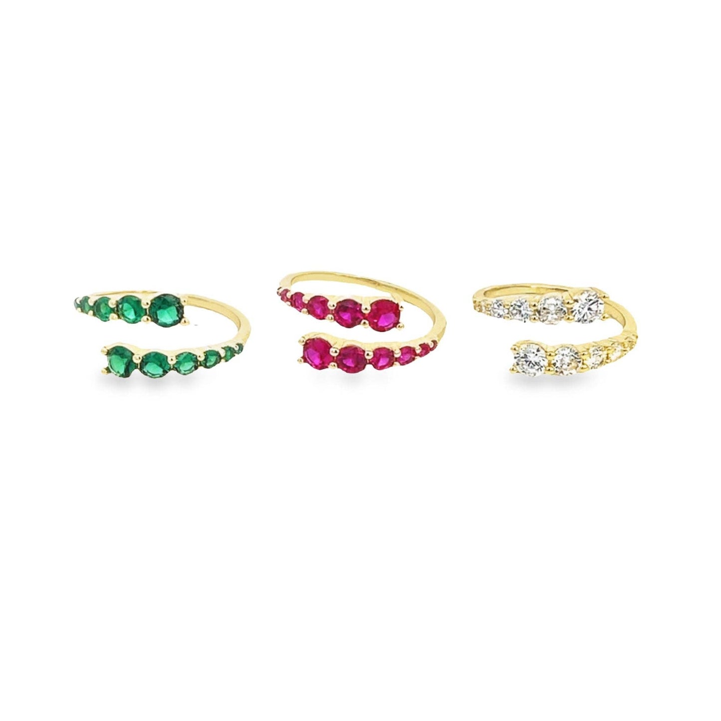 CZ Adjustable Ring ~ Water Resistant