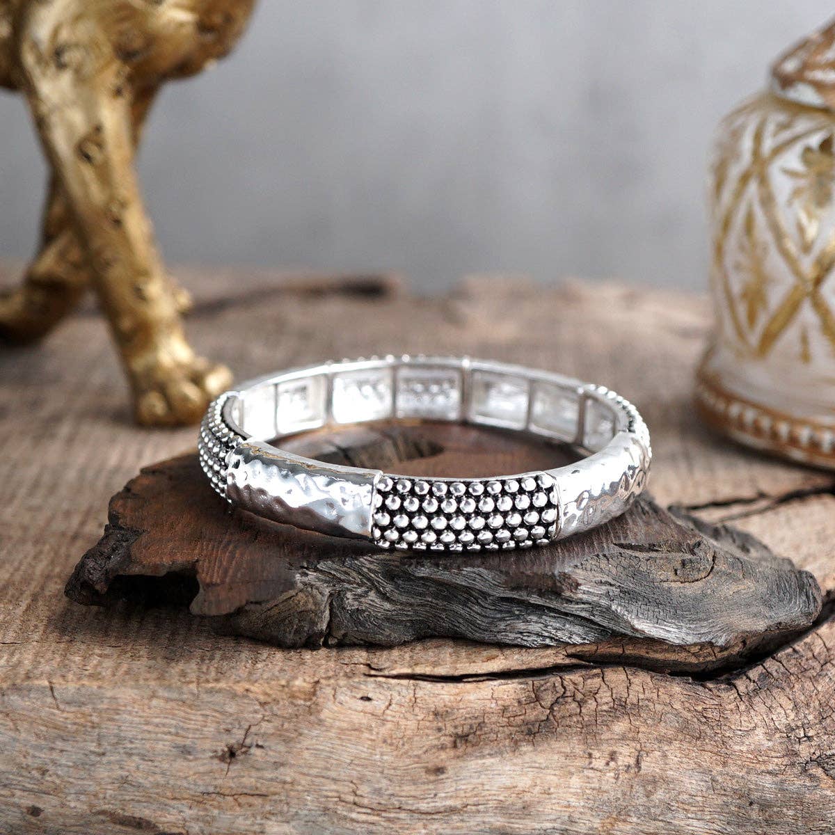 Moonlit Rhythm – Silver Boho Bangles