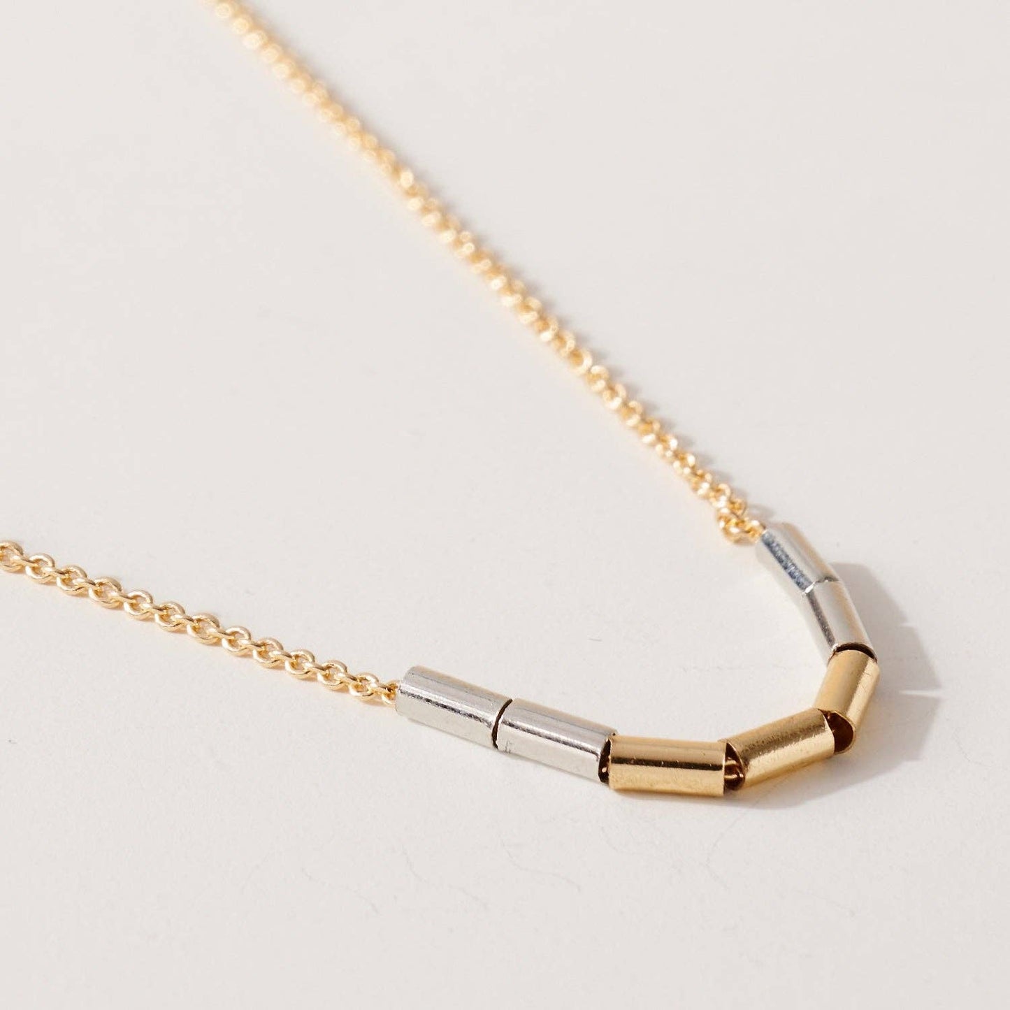 MOM Morse Code Necklace Beaded/Pearl Necklace Gold