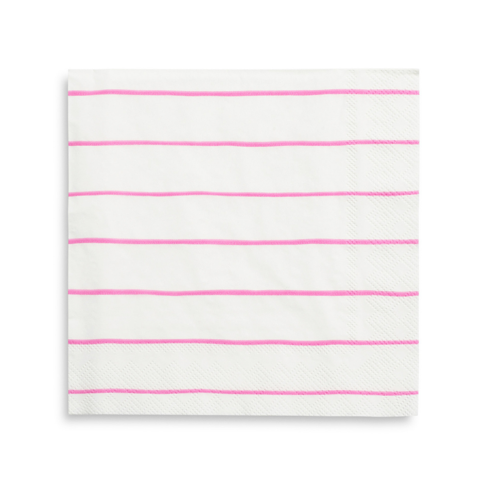Frenchie Striped Large Napkins - 16 Pk.
