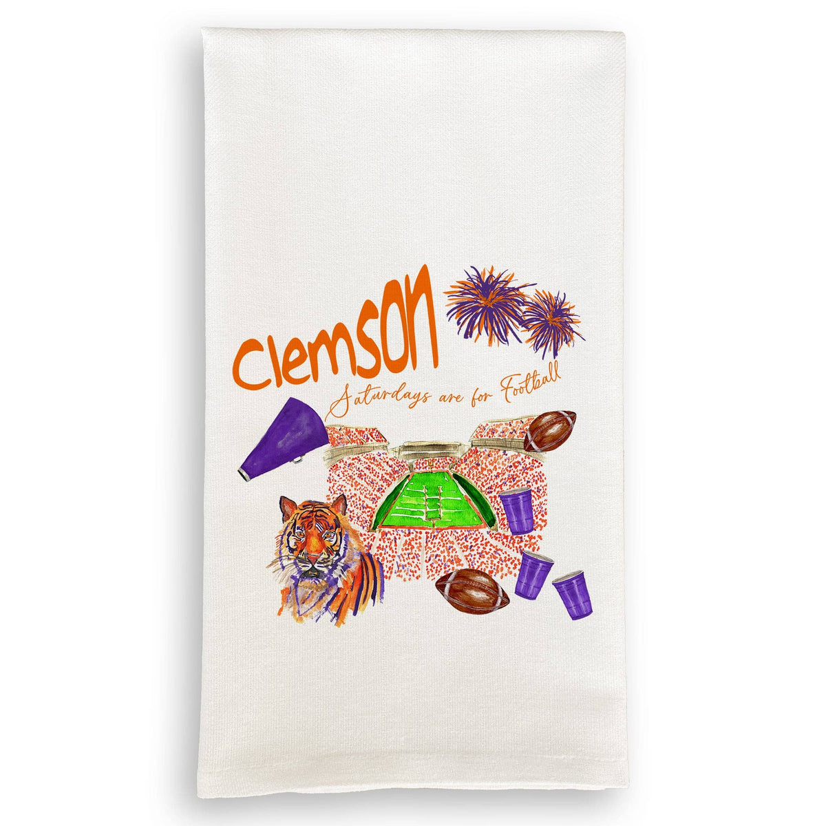 Clemson Football Pattern Kitchen Towel