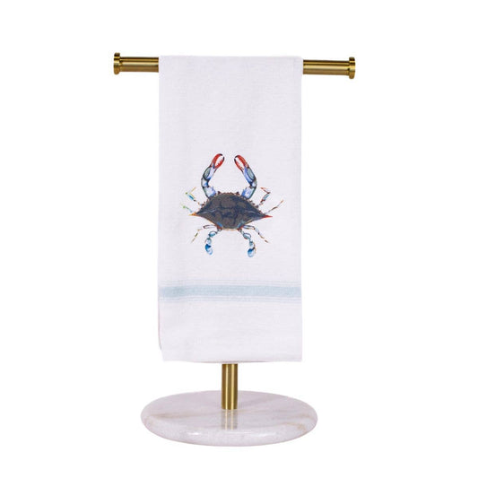 Mangrove Crab Hand Towel   White/Ice/Multi   20x28