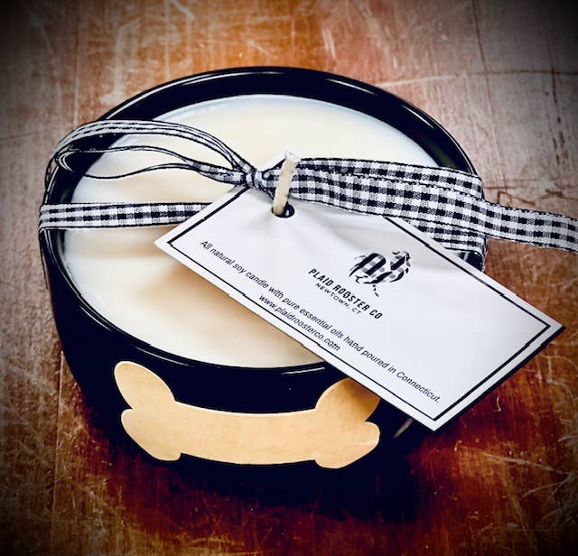 Dog Bowl Pet Odor Eliminator Soy Candle
