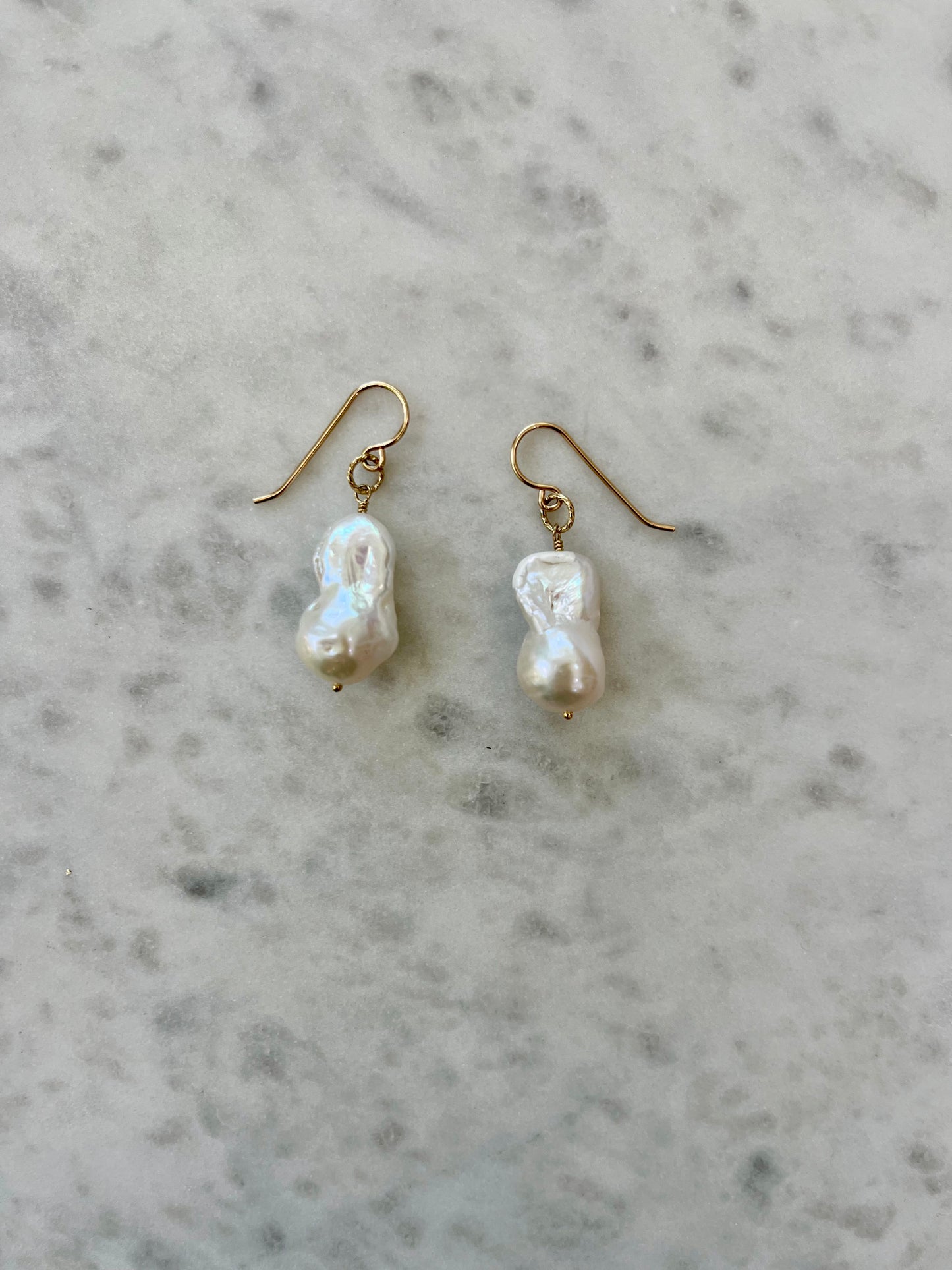Baroque pearl drop earrings
