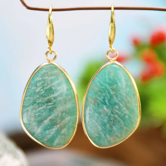 Amazonite Stone Earrings