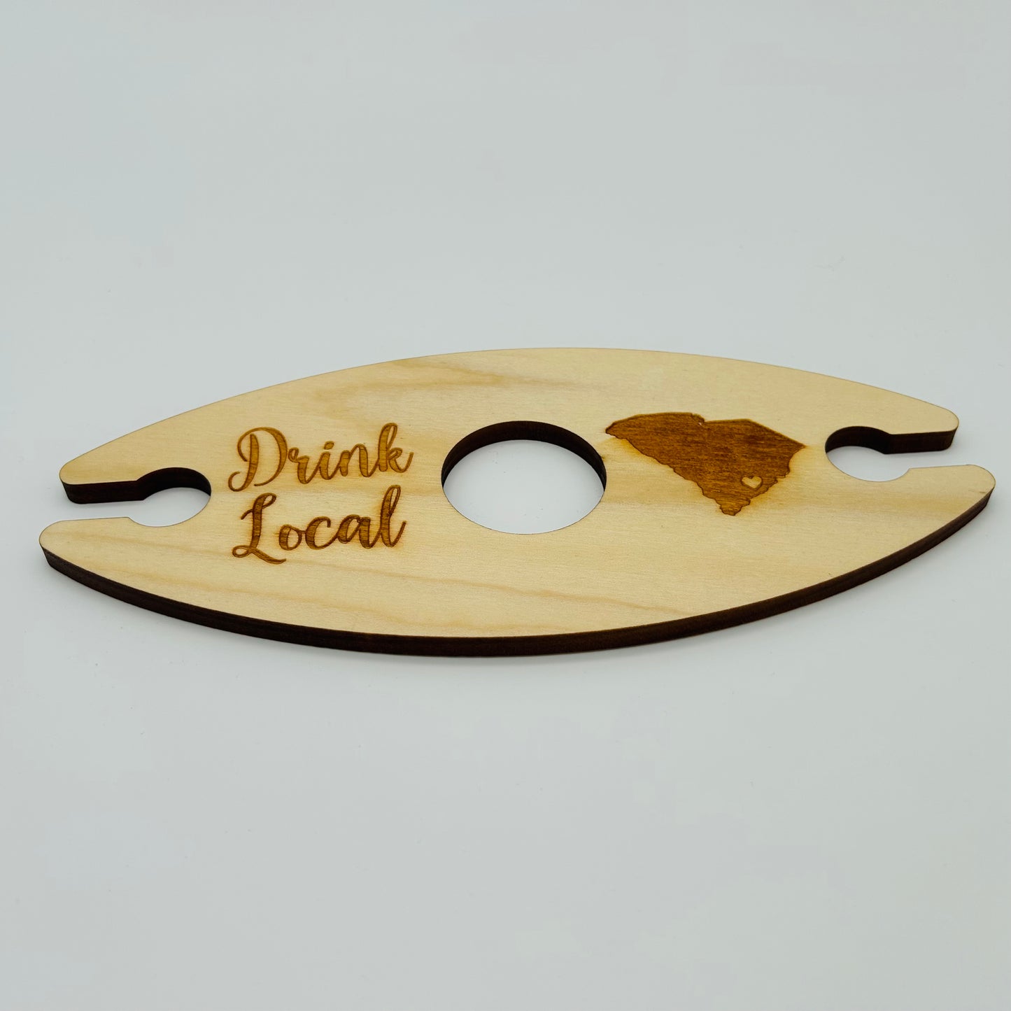 "Drink Local" Wood Wine Butler