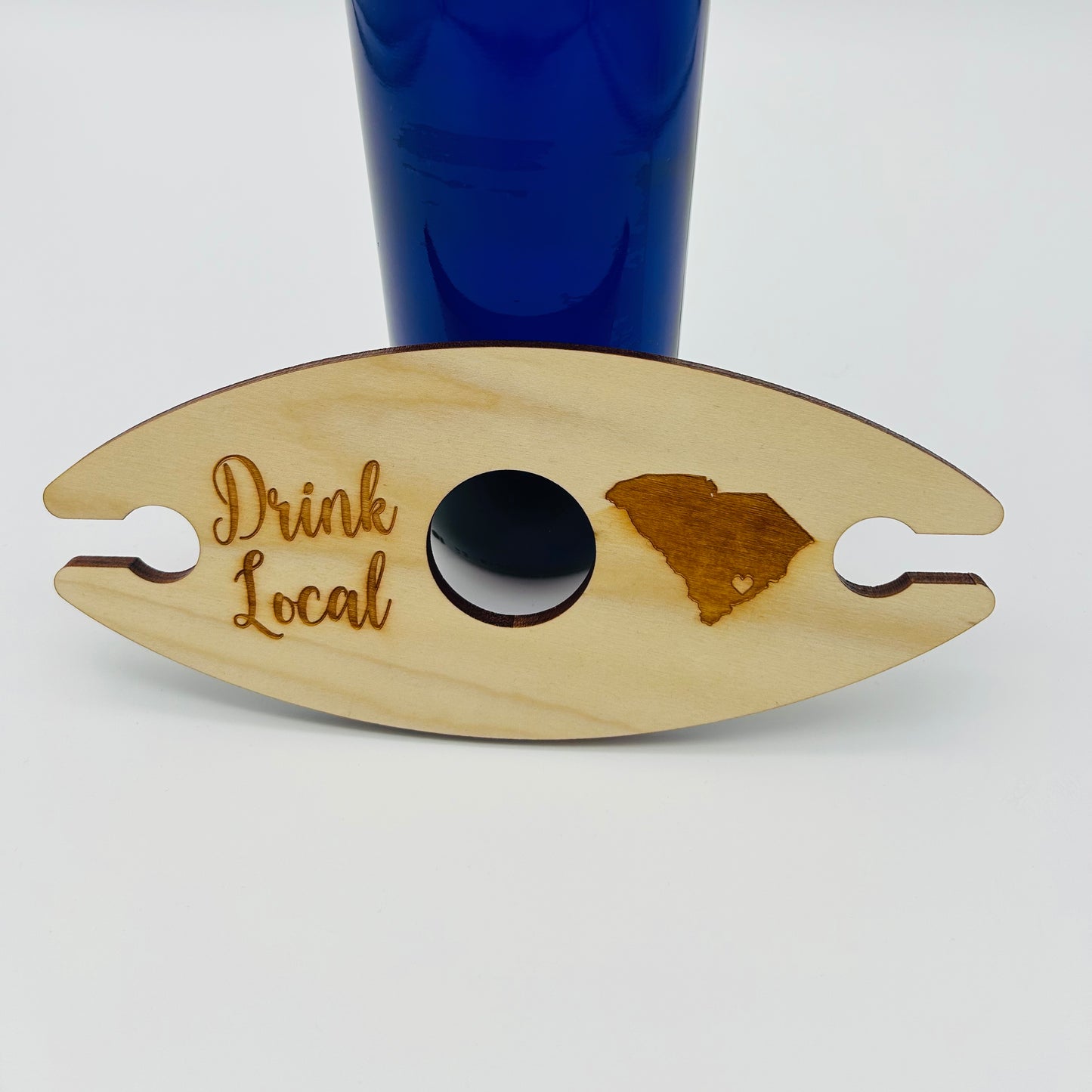 "Drink Local" Wood Wine Butler