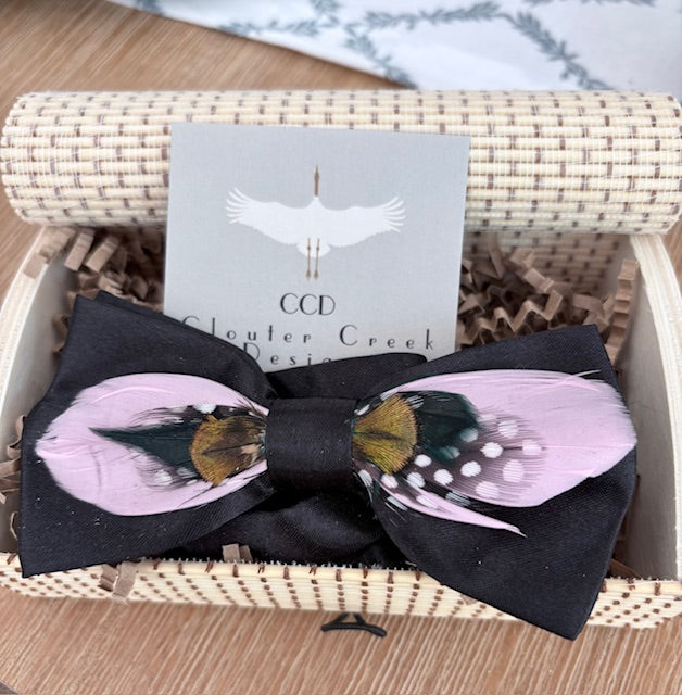 Handmade Feather Bowtie