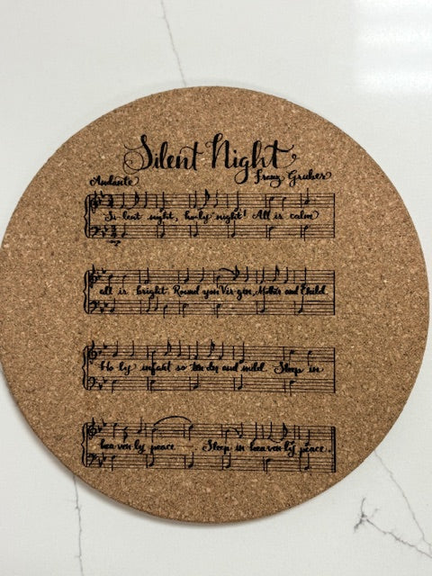 'Silent Night' Cork Trivet