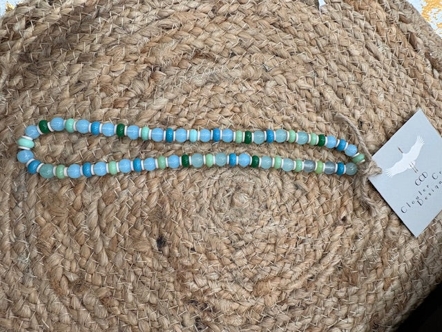 Water resistant bead necklace