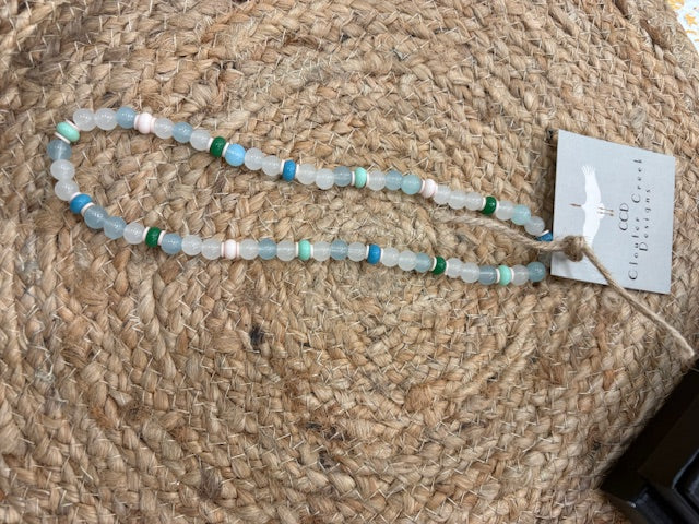Water resistant bead necklace