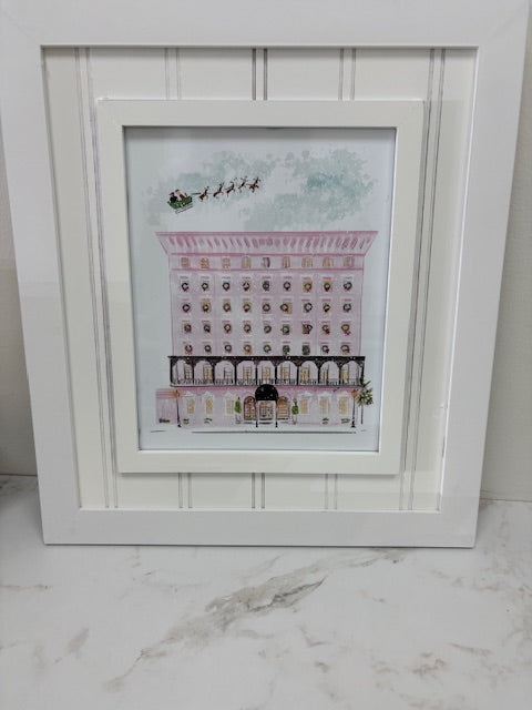 The Mills House at Christmas Framed Art