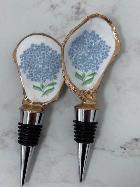 Floral Oyster Wine Toppers
