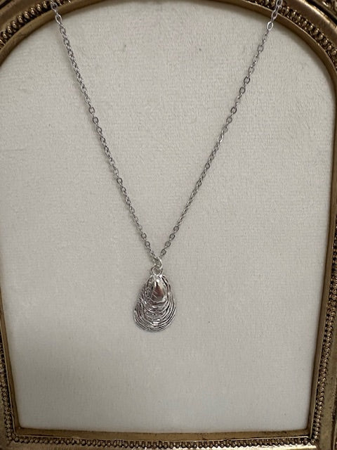 Silver Oyster Necklace