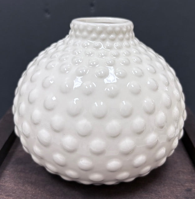 White Textured Vase