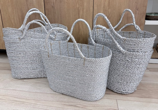 Silver Beach Bag