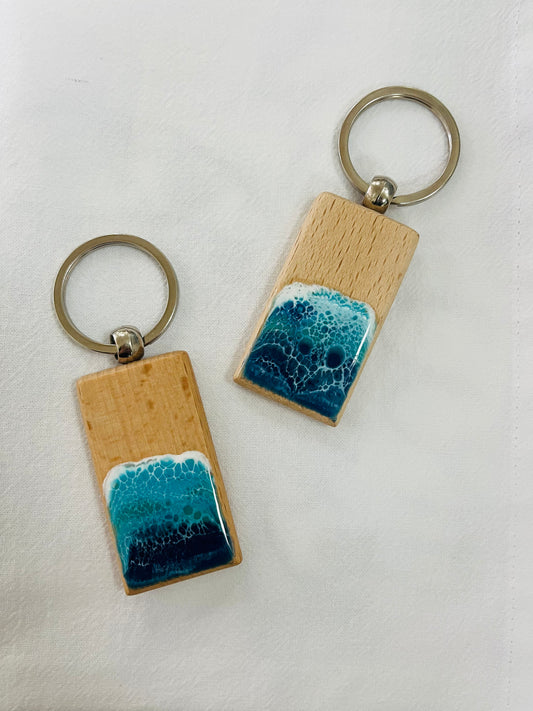 Wooden Resin Keychain