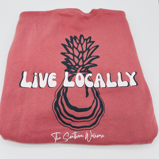 Live Locally Sweatshirt - Pink