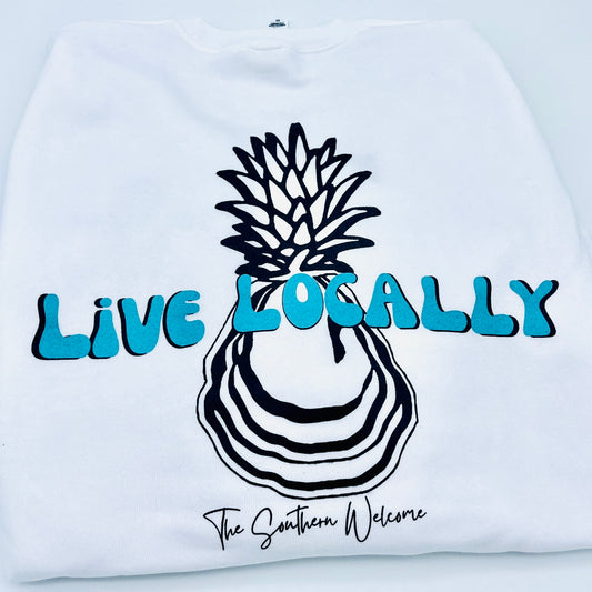 Live Locally Sweatshirt - White