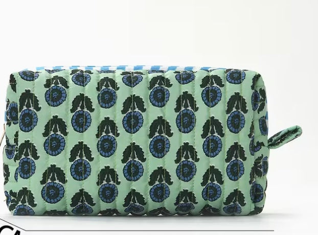 Block Printed Makeup Toiletry Bag