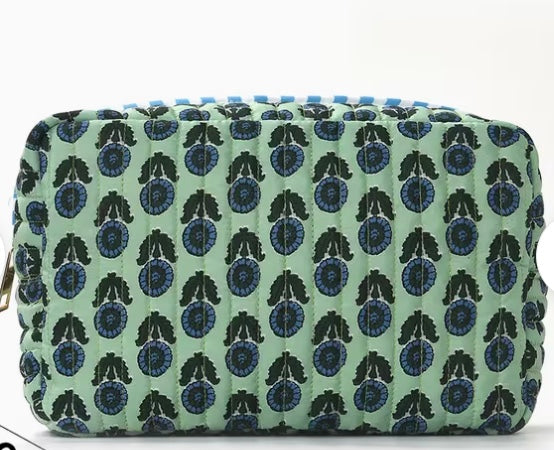 Block Printed Makeup Toiletry Bag