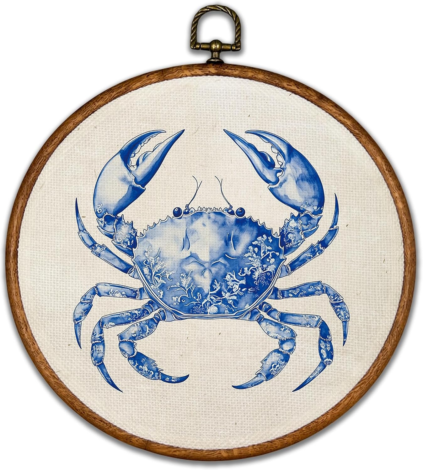 Blue Crab Round Wall