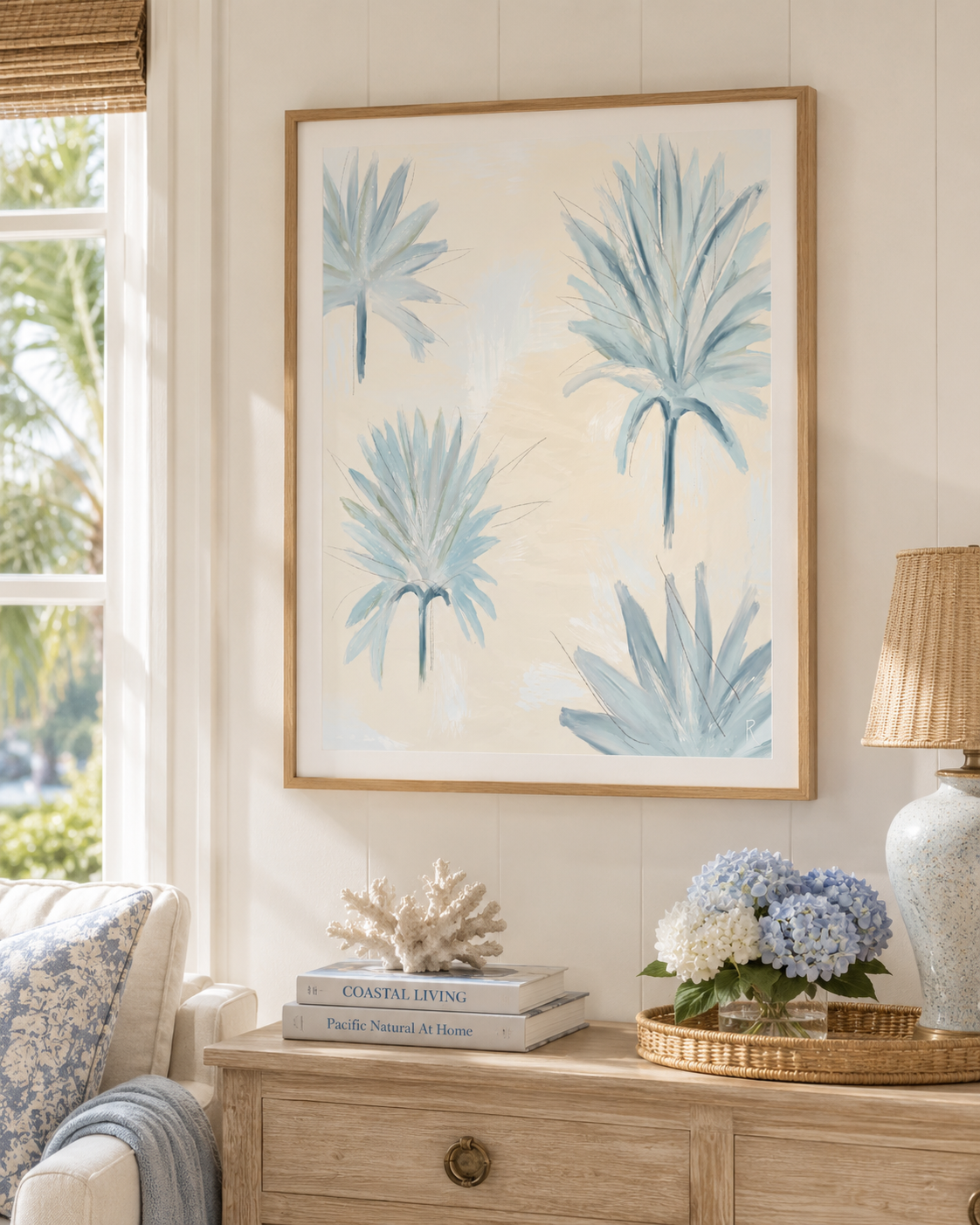 AZURE PALMS- Art Print