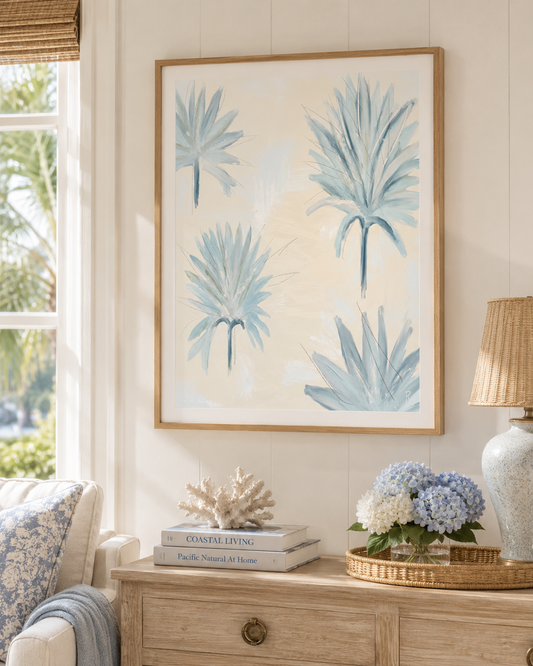 AZURE PALMS- Art Print