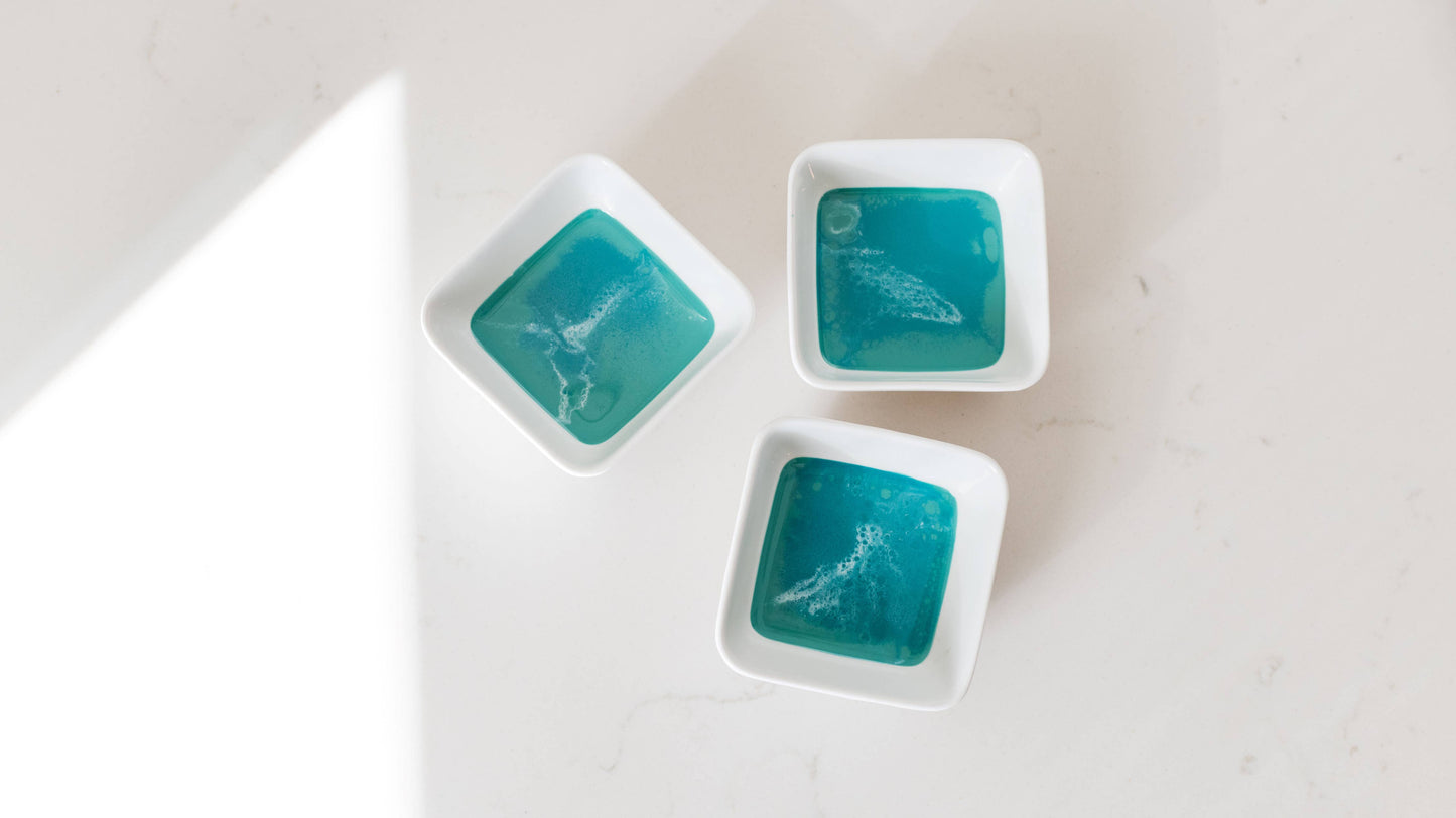 Resin Accented Ceramic Dipping Bowls (sets of 3)