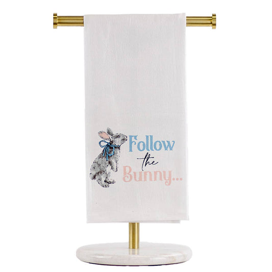Follow the Bunny Flour Sack Hand Towel