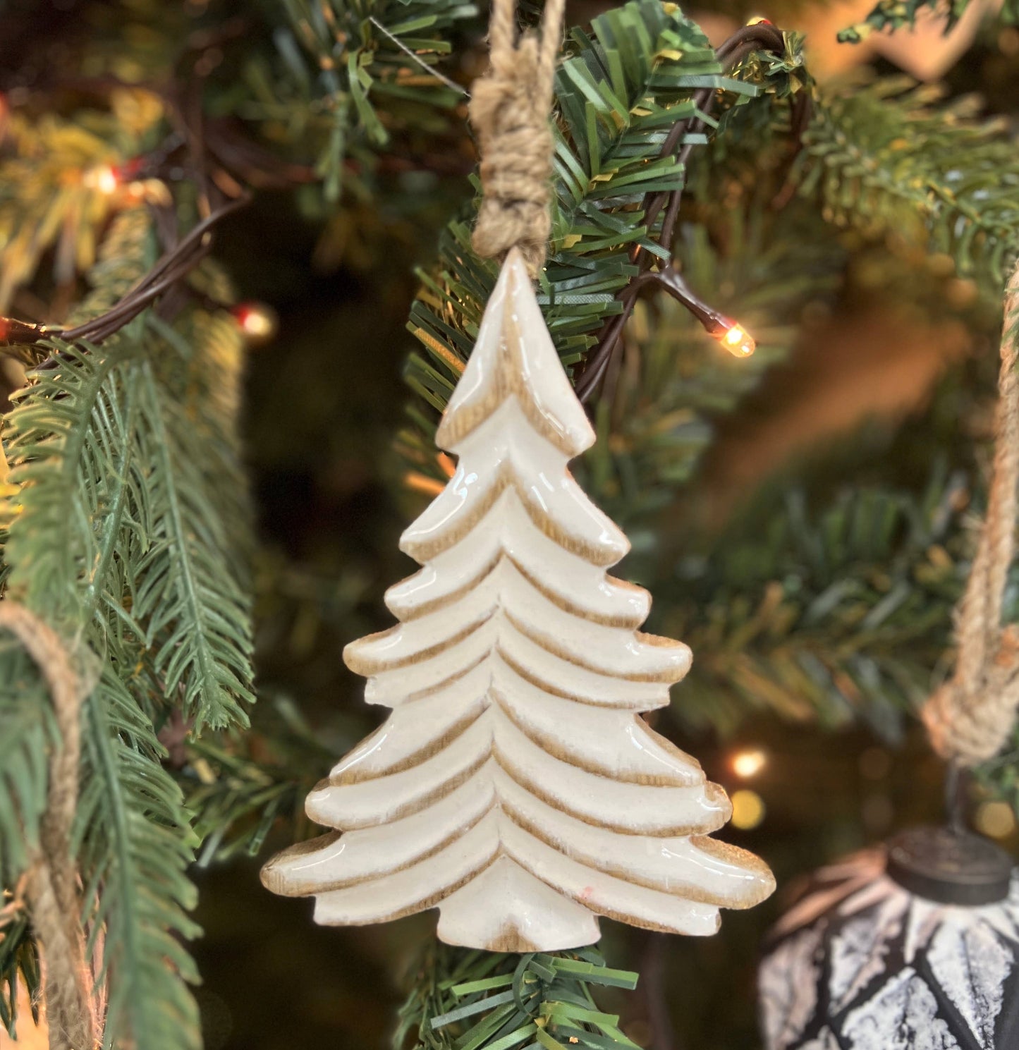 Clear Enamel Tree Ornament