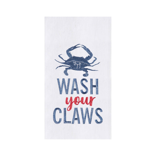 Coastal Wash Your Claws Kitchen Towel