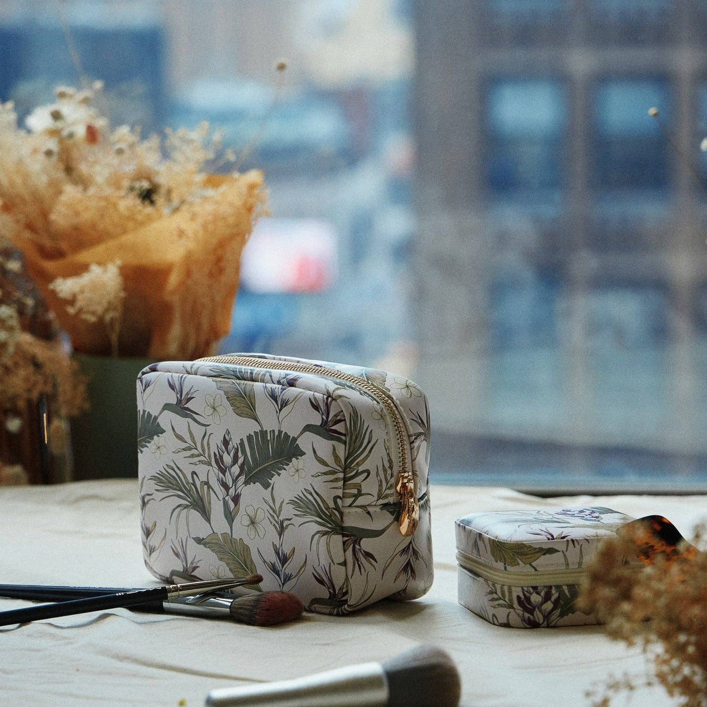 Botanical Floral Travel Jewelry Box