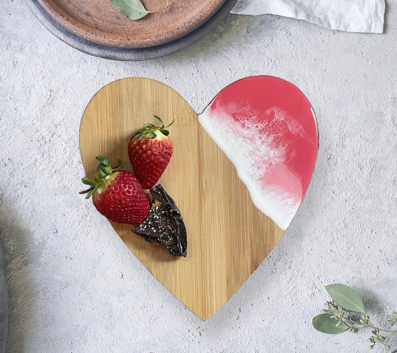 Pink Heart Cutting Board