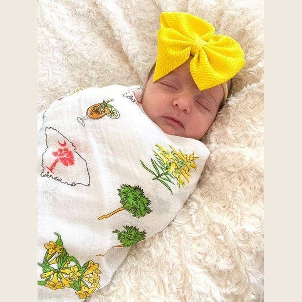 South Carolina Baby Girl Muslin Swaddle Receiving Blanket Extra Large 47 x 47