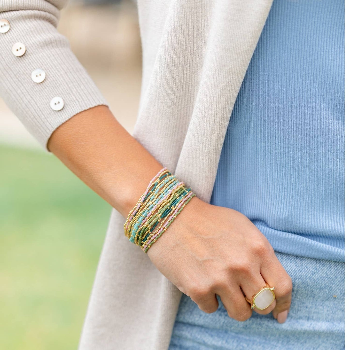 2mm Stretch Bead Bracelet