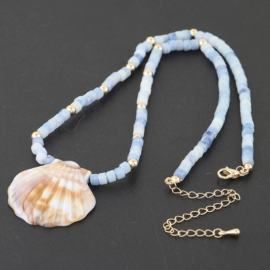 Clam Shell Beaded Necklace